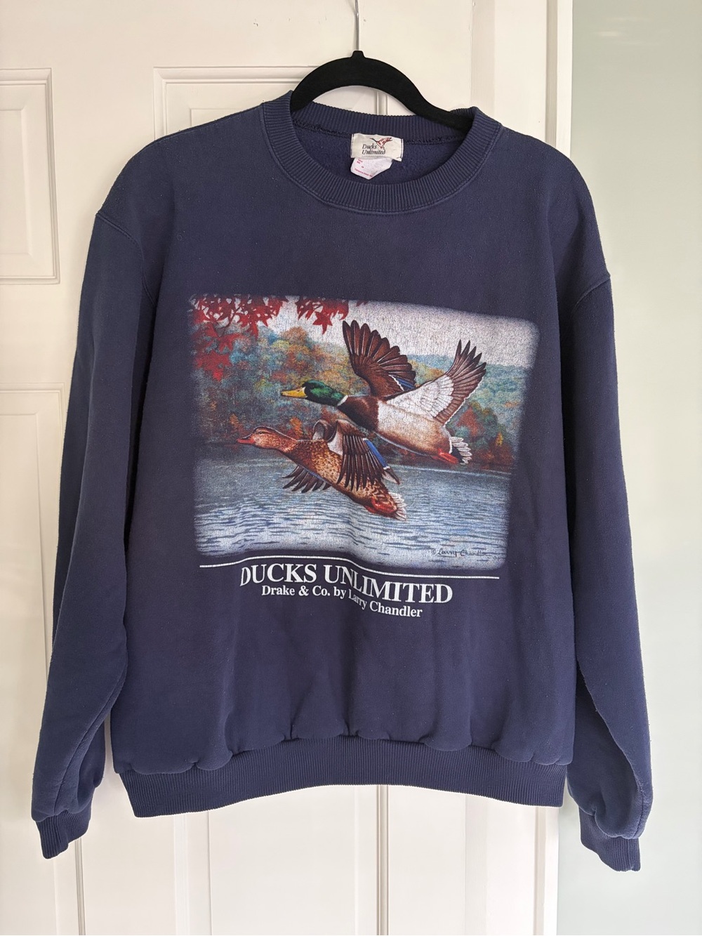 Ducks Unlimited Navy Graphic Crewneck Sweatshirt
